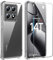 FDHYFGDY Funda para Xiaomi 14T+ 1x Película Protectora de Vidrio Templado, Funda de Silicona Transparente a Prueba de Golpes para teléfono móvil, Funda Transparente y Suave de TPU para Xiaomi 14T