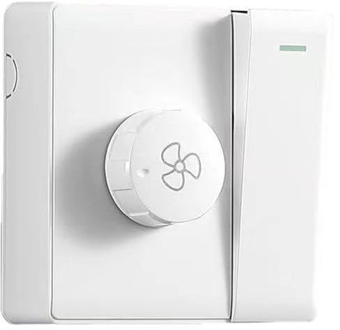 BAHJKASD Regulador de velocidad Panel de pared moderno 86 Tipo Ajustador de velocidad para ventilador de techo Ajuste de velocidad fácil con 1 interruptor