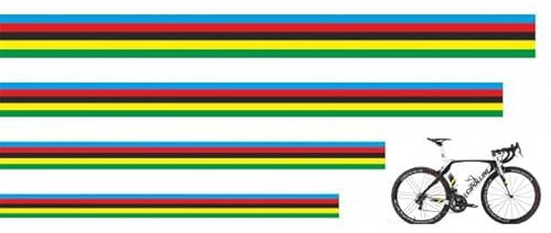 BIKE STICKERS Kit Adesivi per Telaio Decorativi - Compatibili per Bici da Corsa e MTB - Colorazione UCI - Stampa UV Alta Resistenza