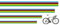 BIKE STICKERS Kit Adesivi per Telaio Decorativi - Compatibili per Bici da Corsa e MTB - Colorazione UCI - Stampa UV Alta Resistenza