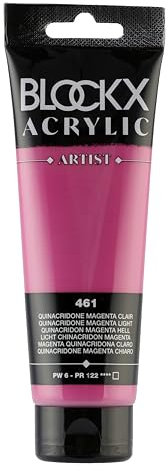 Blockx 61461BXC Acrylique Fine Opaque et Satinée - Quinacridone magenta clair PW 6/PR 122 - 250ml