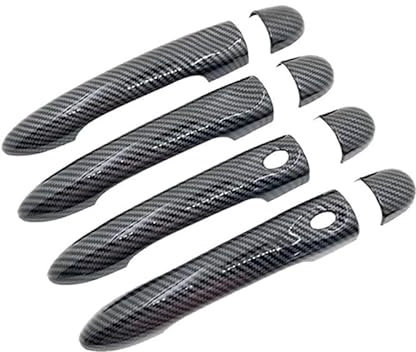 STOIFFFHH Außentürgriffe Kompatibel mit Kangoo 2 II X61 FW KW 2007–2021 Auto-Außentürgriff-Abdeckungs-Aufkleber(No Keyhole 2 Buttons)