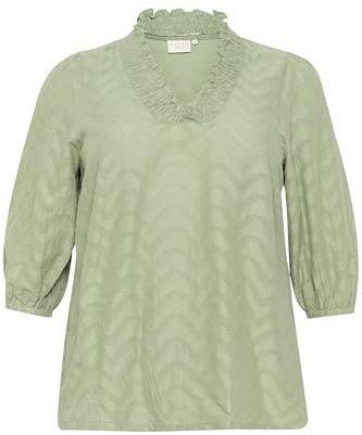 KAFFE CURVE Damen Bluse Langarm KCvitana 3/4 Ärmel
