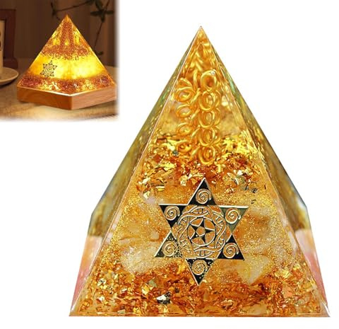 Orgonitpyramid, stenpyramid, kristallpyramid, mini-hartspyramid, pyramidkristaller, tillbehör placerade på ditt skrivbord, vardagsrum, sovrum, kontor, bibliotek som dekoration