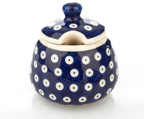 Artistic Pottery Dahlia Bolesławiec Ceramic sugar bowl Dahlia | 2
