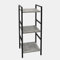 OHS Shelving Unit 3 Tiers, Office Storage Unit Standing Shelves for Living Room Bathroom Bedroom Kitchen Home Narrow Bookshelf, Grey - 80 x 30 x 24cm