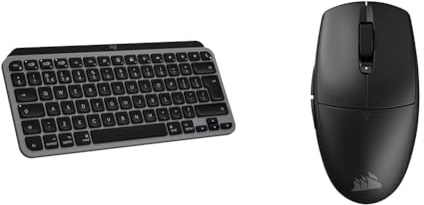 Logitech MX Keys Mini & Corsair M55 WIRELESS Lightweight FPS Gaming