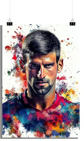 25 Artstreet - Novak Djokovic Poster - Portraitplakat - Kunstplakat - Sportplakat - Wandposter – Hochwertige Plakat & Kunstdrucke – Ohne Rahmen – Posterästhetik - Papier Material - 70x100cm