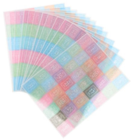 TEMPNAP 12blätter Planer Aufkleber Kalender Zahlen Aufkleber Nummer Planer Bunte Kalender Für Tagebücher