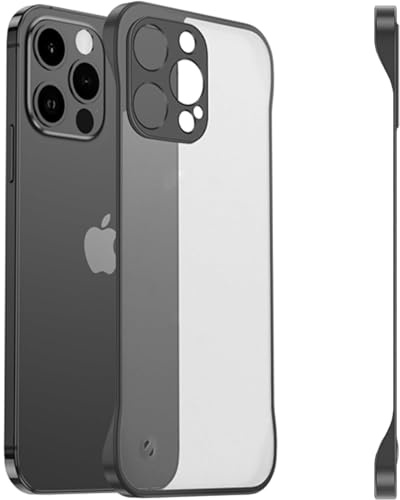 FAOMSEBS Senza Bordo Cover per iPhone 13 Pro Max (Sensazione di Metallo Nudo) [Opaca Traslucido] [Ultra Sottile Come Senza Custodia] Custodia Antishock Cover iPhone 13 Pro Max Case Slim 6,7'' 2021