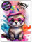 celebr8te 12x Party Otter Glitzer Einladungskarten - Teenager Kindergeburtstag Jungen & Mädchen - coole Tier Geburtstagseinladungen inkl. Messenger Bild & Urlaubsgutschein