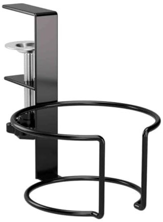 Mug Holder for Stanley Cup, Metal Ice Bar Mug Holder, Deskside Hanging Clamp Water Cup Organiser, Adjustable Anti-Spill Mug Cup Holder(Black,S)