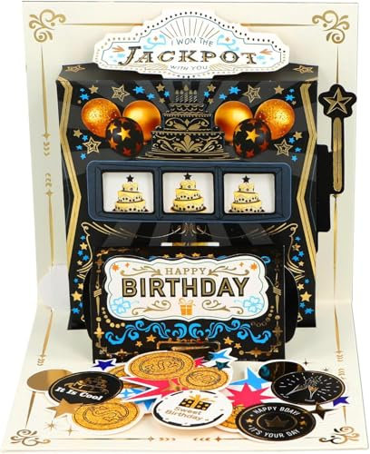 DISJOURNEY Geburtstagskarte Frau Mann - 3D Pop Up Karte Geburtstag mit Umschlag Happy Birthday karte für Frauen Männer Mütter Vater Freunde Chef Kreative Geburtstagskarten Geschenk-Karte