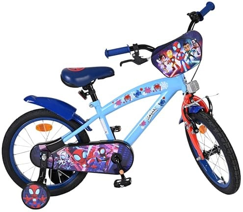 Volare Kinderfahrrad 12, 14, 16 Zoll für Mädchen und Jungen 3–6 Jahre – Offiziell Lizenziert mit Charaktermotiv – Stützräder, Rücktrittbremse und Handbremse