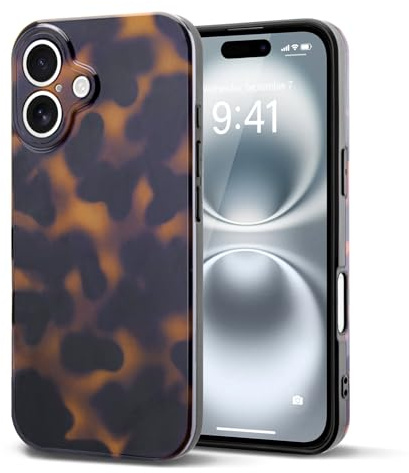 Teageo Stylish Slim Case for iPhone 17, Yellow amber leopard print | Camera Protection, Fashion Phone Case, Shockproof Ultra Thin Cover, for Women Girls