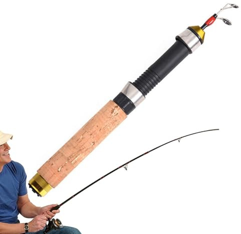 Angelrute, Teleskop-Technik – 60 cm Winterrute für , für Salzwasser, Süßwasser, See, Kajak, Boot, Riva, Barsch,
