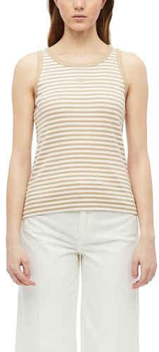 s.Oliver Geripptes Top im Slim Fit mit Stickerei