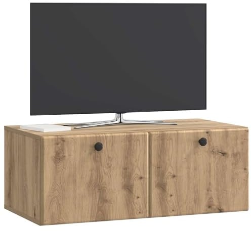 vidaXL Wandmontierter TV-Schrank 78,5 x 41 x 30 cm Artisan-Eiche, Wohnzimmeraufbewahrung, moderner Schrank, Wand-TV-Ständer, rechteckiges Design, viel Platz, praktische Möbel