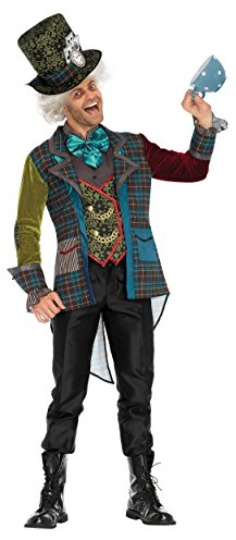 LEG AVENUE Herren Deluxe Mad Hatter Kost me, Multicolor, L EU