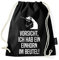 Über 60 Sprüche & Designs auswählbar/Sambosa Turnbeutel mit Spruch/Beutel: Schwarz/Rucksack/Jutebeutel/Sportbeutel/Hipster, Bag:Einhorn Beutel