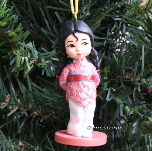 Disney Animators Chinese Princess Mulan Toddler 2.5 PVC Christmas Tree Custom Holiday Ornament Doll Toy