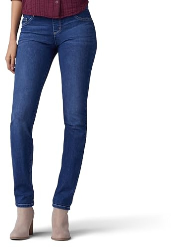 Lee Women's Sculpting Fit Slim Leg Pull on Jean, Expedition, 18 Short
