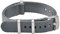 VINBAND NBAND Unisex ZULU Nylon Uhrenarmband mit Edelstahl Silberne Schnalle 22mm Grau