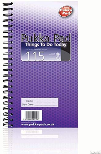 Pukka Pad Things To Do Today Notizblock, 153 x 280 mm, 115 Blatt, THI11/1/115 Tagesplaner (1 Buch)