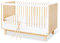 Pinolino Kinderbett Round, mit Lattenrost und Umbauseiten, für 70 x 140 cm Matratzen, für Babys und Kleinkinder, aus Dekor: Ahorn und Uni, weiß