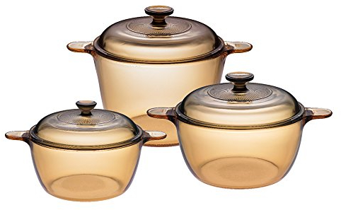 VISIONS Topf-Set 6-TLG. aus Glaskeramik