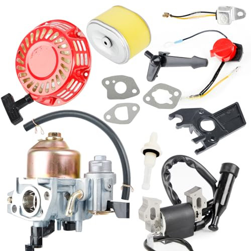 CarBole Carburador GX160 con Arranque de Sobrealimentación,Bobina de Encendido y Filtro de Aire Para Motores GX140 GX168 GX200 5HP 5.5HP 6.5HP