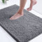 Homaxy rutschfeste Badematte Chenille Badezimmerteppich Mikrofaser Badteppich Saugfähige Hochflor Badvorleger - 40 x 60 cm, Hellgrau