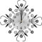 Diamant-Wanduhr zum Aufhängen, 35,1 cm, Blumenform, Eisen, Metall, Wanduhr mit Diamanten für Home Office