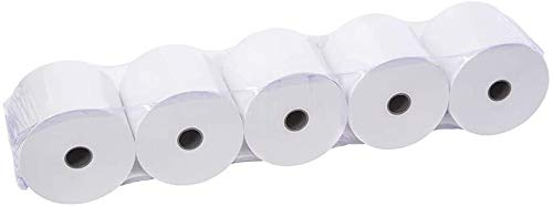 5 petits Rouleaux d'Addition pour Calculatrice avec Imprimante Calculatrices de Bureau impression Impact non thermique papier ordinaire 100% sans Bois 57 x 35 x12 mm Blanc