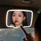 Auto Make-up Spiegel,Asudaro Universal Sonnenblende Spiegel mit LED-Lichtern Car Sun Visor Mirror Makeup Sun-Shading Kosmetikspiegel Vanity Wiederaufladbare Auto Beauty Spiegel für Auto Interieur,Weiß