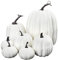 Benoon Künstliche Ernte-Kürbisse, Dekorationsset, Kürbis-Herbsternte, bunte Polystyrol-Styropor-Statue, Display für Zuhause, Garten, Halloween-Dekoration, Weiß, 7 Stück