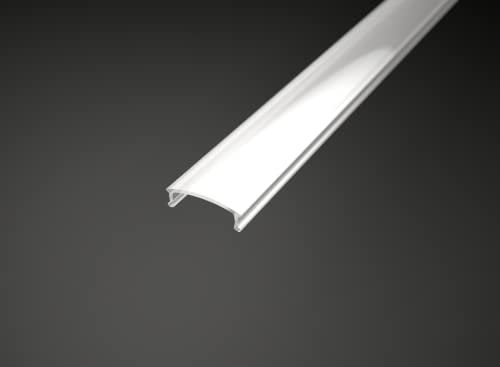 ledomec 2m Abdeckung Matt für ALU LED Profil AUFBAU-H. (2m Abdeckung Matt)