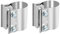 Godimg 2,0 pulgadas (51.3mm) abrazadera de escape,conector a tope férula de abrazadera de escape acero inoxidable 2 piezas