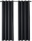 MRTREES Vorhang Blickdicht Gardinen Thermovorhang mit Ösen Verdunklungsvorhang Ösenschal Vorhänge Kurz Modern 240×140cm(H×B) Schwarz 2er Set für Hotels Büros Wohnzimmer Schlafzimmer Kinderzimmer