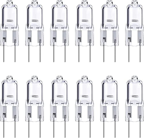 Multi-Pack GY6.35 Halogen Bulb 50W, Dimmable GY6.35 Capsule Light Bulb, 12V GY6.35/G6.35 Bi-Pin T4 Halogen Bulb Warm White 2700K (6)