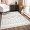 payé Teppich Wohnzimmer - Creme Braun 240x340cm - Raute Ornamente - Boho Teppiche für Balkon Terrasse Garten - Hochtief 3D Effekt - Indoor Outdoor Schlafzimmer Esszimmer