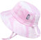 Jan & Jul Kinder Verstellbarer Sonnenhut für Mädchen, Reine Baumwolle (Rosa Batik-Design, 2-5 Jahre)