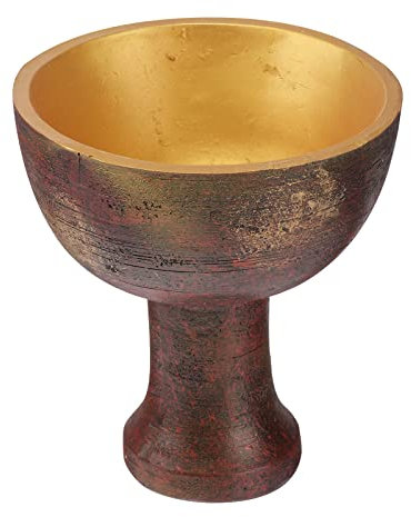 STOBAZA Decorative Holy Cup 1Pc Holy Cup Holy Cup Resin Wine Chalice Crusade Cup Cosplay Costume Prop Supplies, Gothic Goblet Holy Chalice Christian Chalice Cup, One Size Holy Goblet