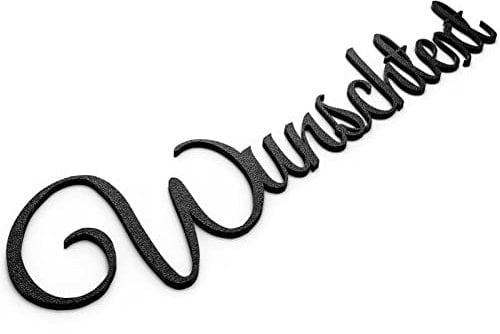 Wunschtext Türschild Personalisiert Name Selbstklebend Wandschild Schriftzug Individuell Schwarz
