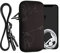 kwmobile Handytasche für Smartphones XXL - 7 - Neopren Handy Hülle Weiß Schwarz - Handy Tasche mit Kette 17,7 x 8,5 cm Innenmaße - Travel Flugzeug