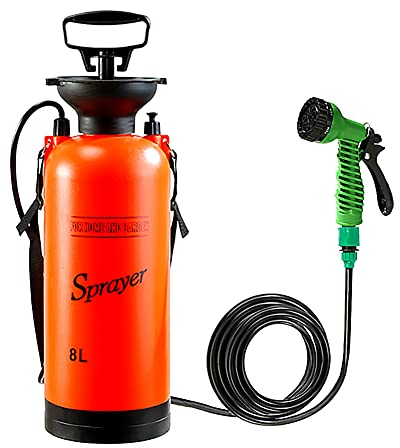 Ducha portátil al Aire Libre para Camping, Ducha, multifunción, rociador baño para Mascotas, con 7 Patrones, rociador jardín, Bomba para regar Flores, Lavado Coche
