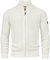Indicode Herren INLayton Strickjacke mit Stehkragen und Reißverschluss | Cardigan Feinstrickjacke für Männer White Asparagus, XXL