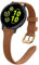 WoPail Leder Armband 20mm für Garmin Forerunner 570 42mm/Vivoactive 6/Forerunner 165 Music/Vivoactive 5/vívomove Trend Ersatzarmband Damen Schlank und Leicht Armbänder für Venu Sq 2 Braun