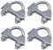 SKIR'CO (4 piezas) Abrazaderas para tubos de 28 mm de diámetro, abrazaderas con perno en U, soportes para tubos galvanizados