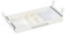 OSteed Under Desk Drawer Organiser 54cm with 4 Plastic Divider Trays, Sliding Pull-Out Pencil Drawer Storage Box for Home Office Standing Work Table, Desk Accessories, White
